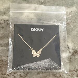 DKNY Gold Butterfly Pendant Necklace
